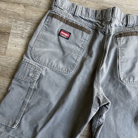 Wrangler Workwear Cargo Shorts Ranger Relaxed Fit Utility Carpenter Y2K Size 34 - Picture 8 of 11
